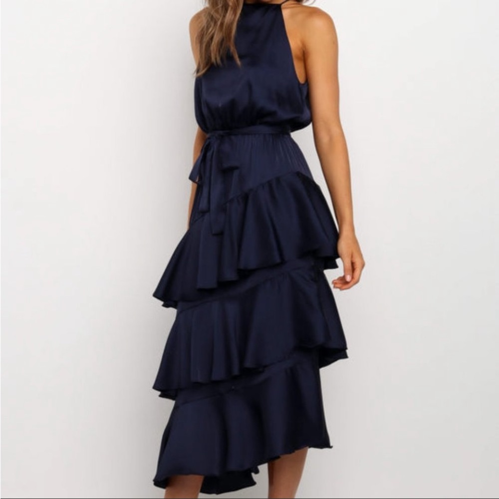 Petal & Pup Navy Midi Dress
